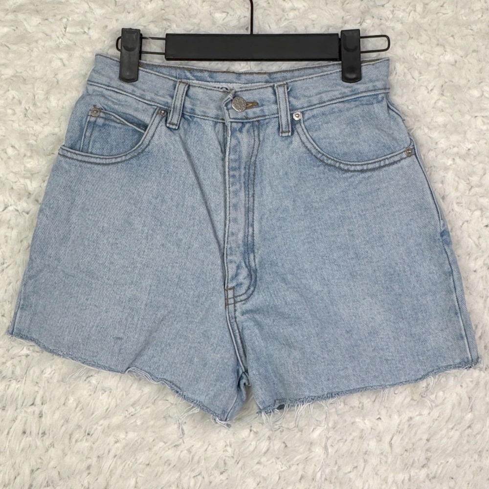 Yoyo Jeans Women's Size 7 Light Wash Denim‎ High Waisted Cut Off Shorts VTG 90s